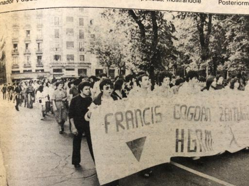 Elo asesinato de "Francis" marcó un antes y un después para el movimiento LGTBI en Euskadi