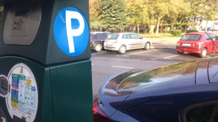 Un parquímetro de la zona azul de Avilés