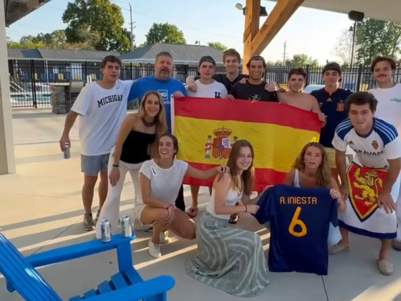 España, Iniesta y el Real Zaragoza, en una fotografía en la Universidad de Michigan