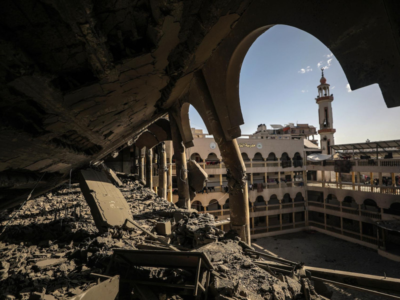 La escuela Al Tabien, destrozada por los bombardeos israelíes