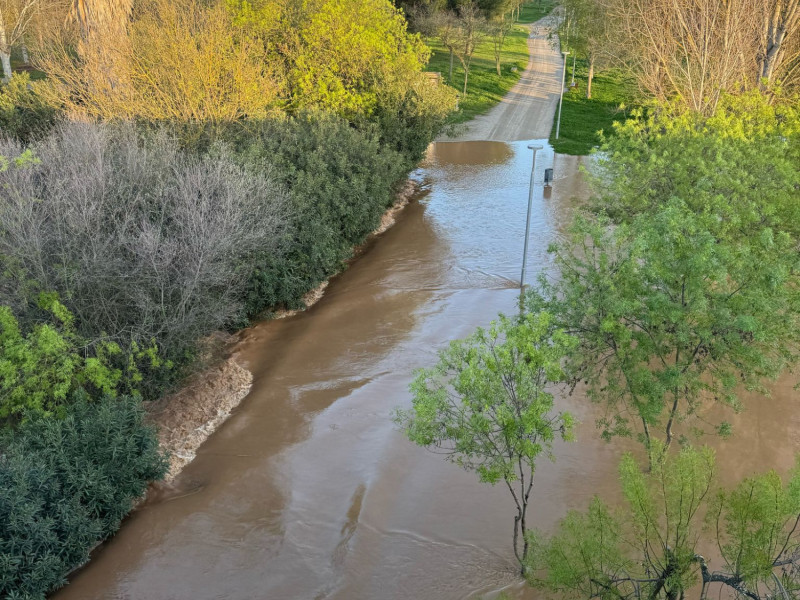 Crecida del río Guadiana a su paso por Mérida