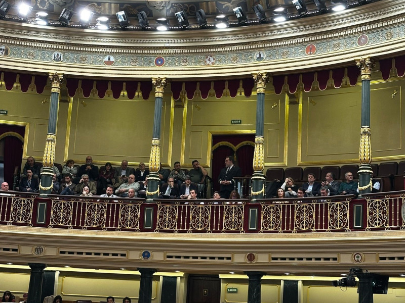 Público en el Congreso de los Diputados durante el debate de la enmienda del Partido Popular