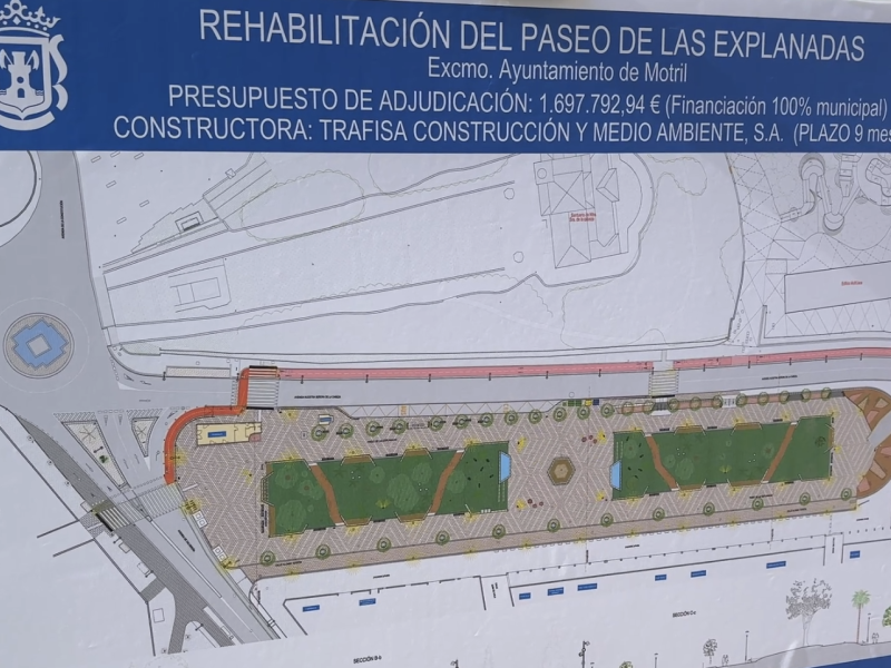 Comienza la remodelación del Paseo de las Explanadas de Motril