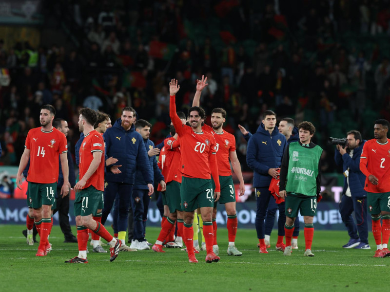 Portugal celebra la clasificación para las semifinales de la Liga de las Naciones