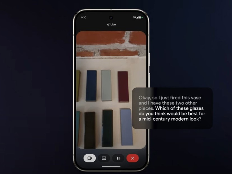 Nuevas funciones de vídeo en directo de Gemini Live.