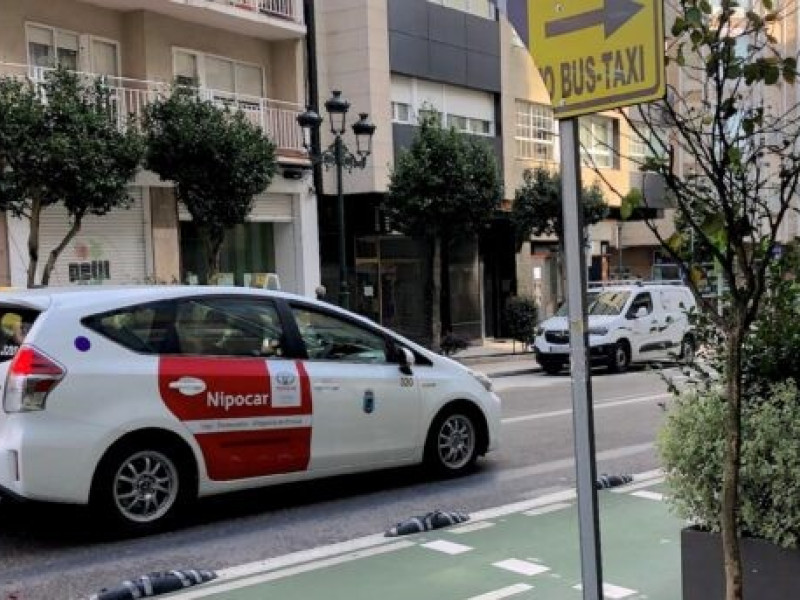 Una taxi en Vigo