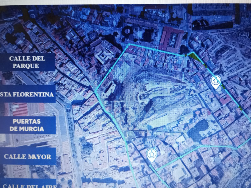Mapa del recorrido de las procesiones