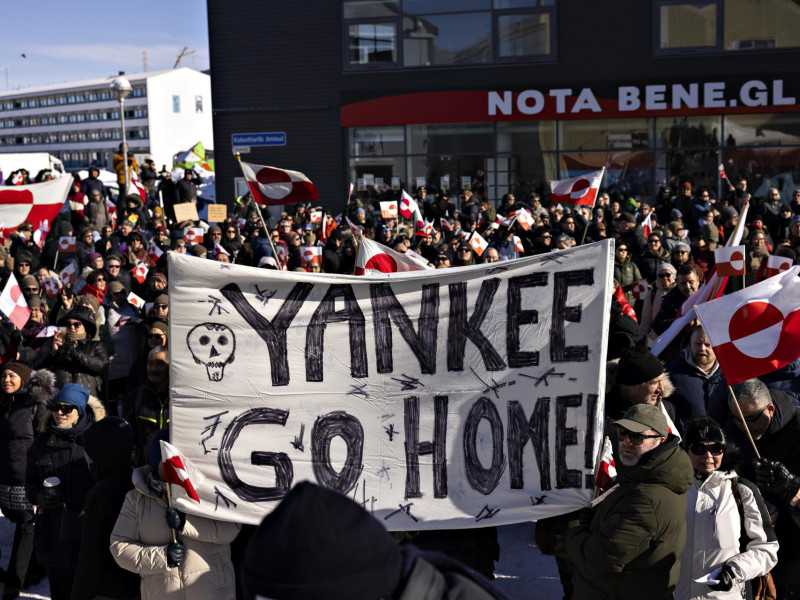 Protestas en Nuuk contra los intentos de anexión de Estados Unidos