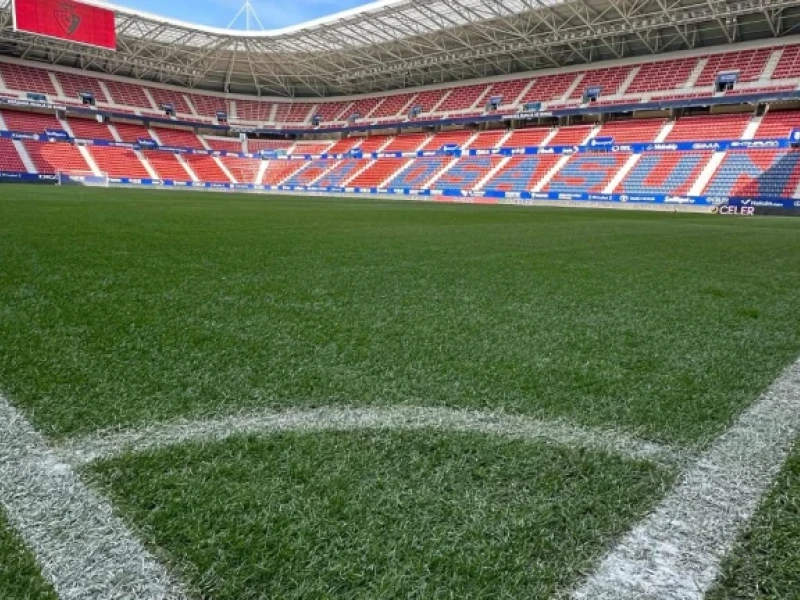 Estadio de El Sadar que muestra los pasillos que se pueden reducir para colocar más butacas y ampliar el aforo