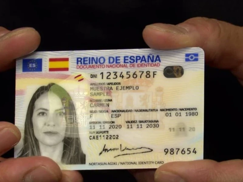 Imagen de un DNI de España