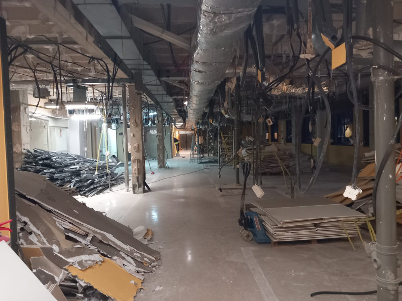 Obra en el interior del Arquitecto Marcide