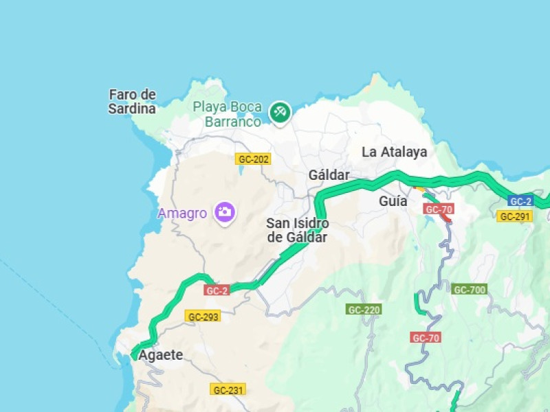 Mapa de Gáldar y su entorno