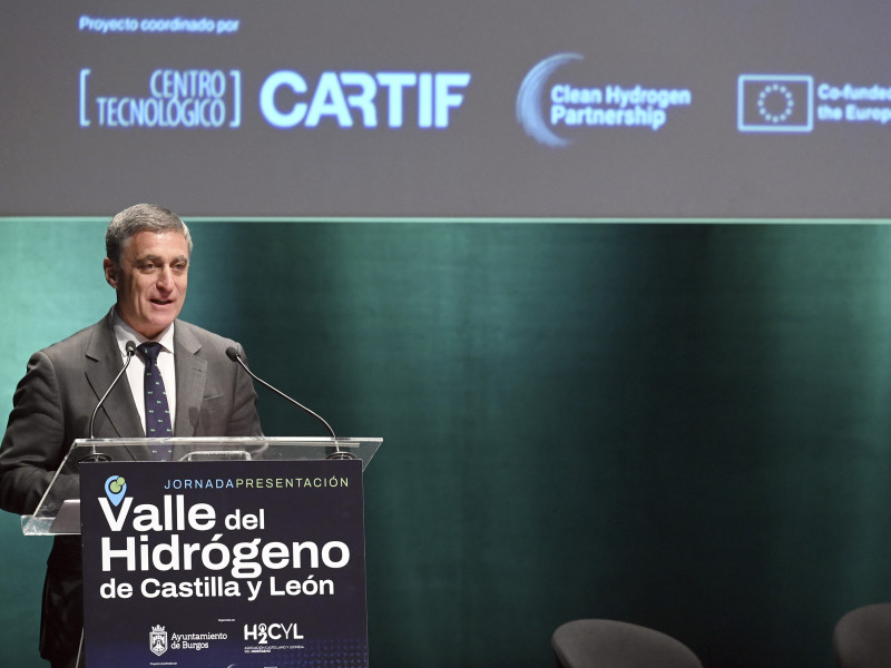 El consejero de Economía y Hacienda y portavoz, Carlos Fernández Carriedo, participa en la inauguración del lanzamiento del Valle del Hidrógeno de Castilla y León