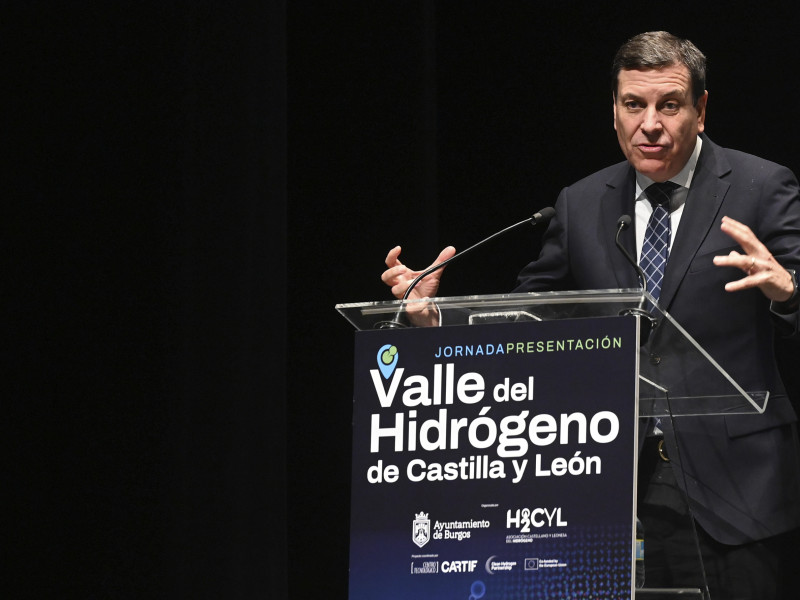 El consejero de Economía y Hacienda y portavoz, Carlos Fernández Carriedo, participa en la inauguración del lanzamiento del Valle del Hidrógeno de Castilla y León