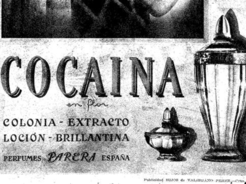 Un anuncio de cocaína en flor en el diario ABC