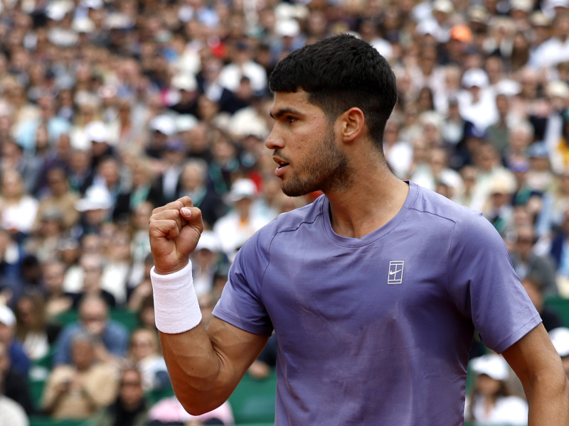 Carlos Alcaraz celebra su paso a la Final de Masters 100 de Montecarlo