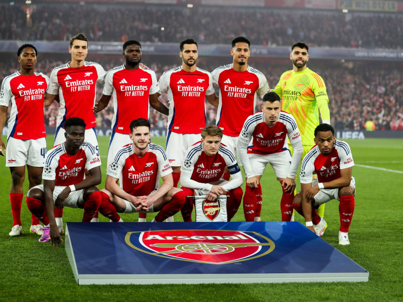 Once inicial con el que el Arsenal saltó al campo en la ida ante el Real Madrid.