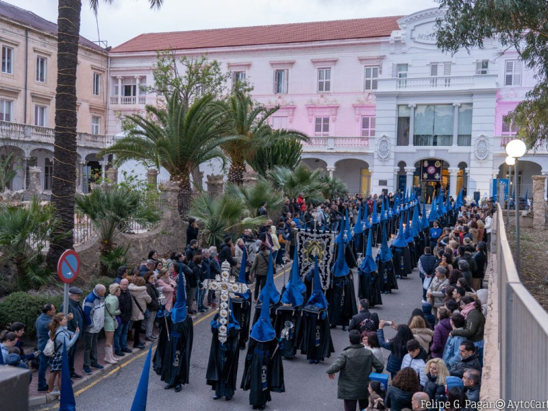 Imagen de la procesión marraja de la Veracruz