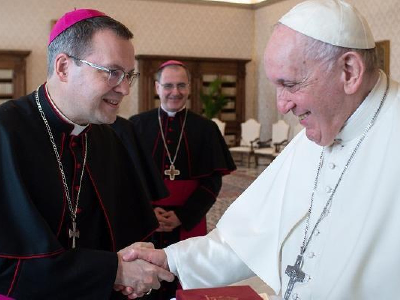 D. Jesús Vidal junto al Papa Francisco