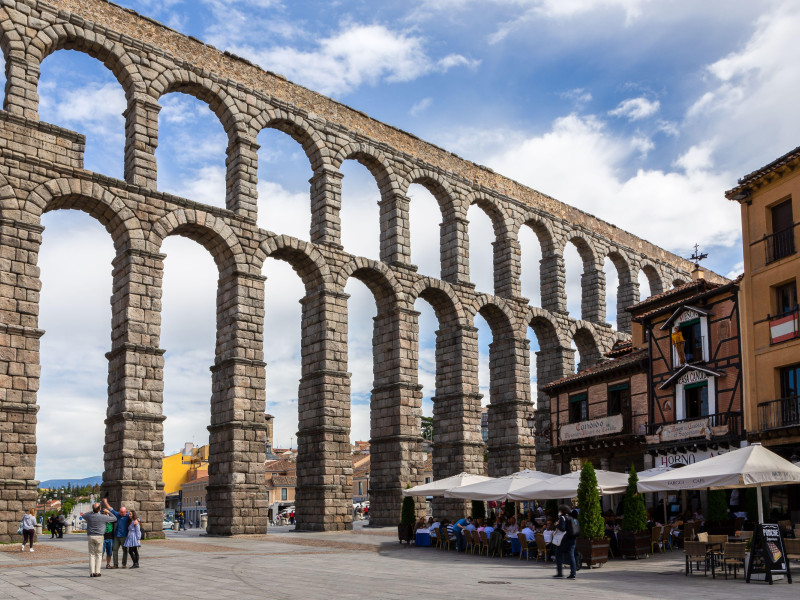 Acueducto de Segovia, imagen de archivo