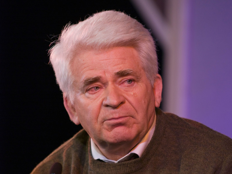 Boris Spassky, durante una conferencia en Gales.