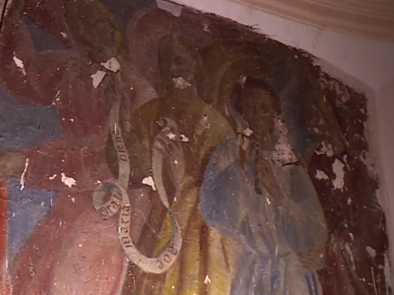 Fresco escondido en el Santuario de las Nieves
