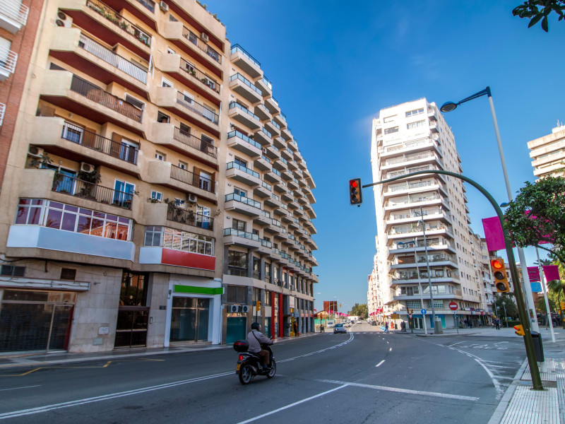 Vista de las calles de la ciudad de Huelva