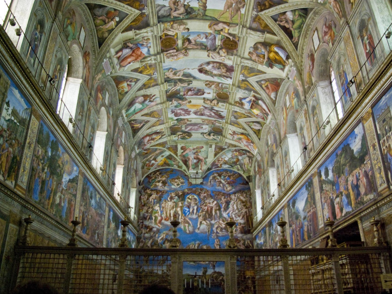 Detalle de la Capilla Sixtina, que se cerrará al público para elegir al nuevo Papa