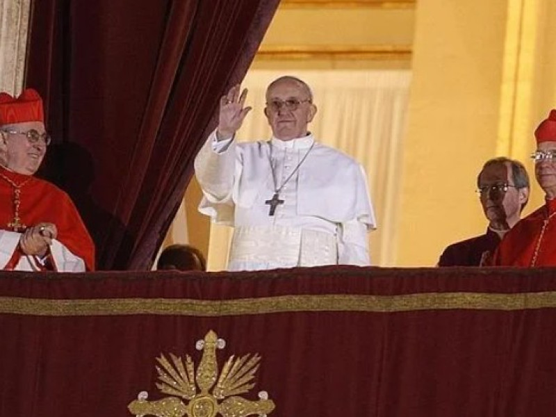 Papa Francisco, tras su elección en 2013