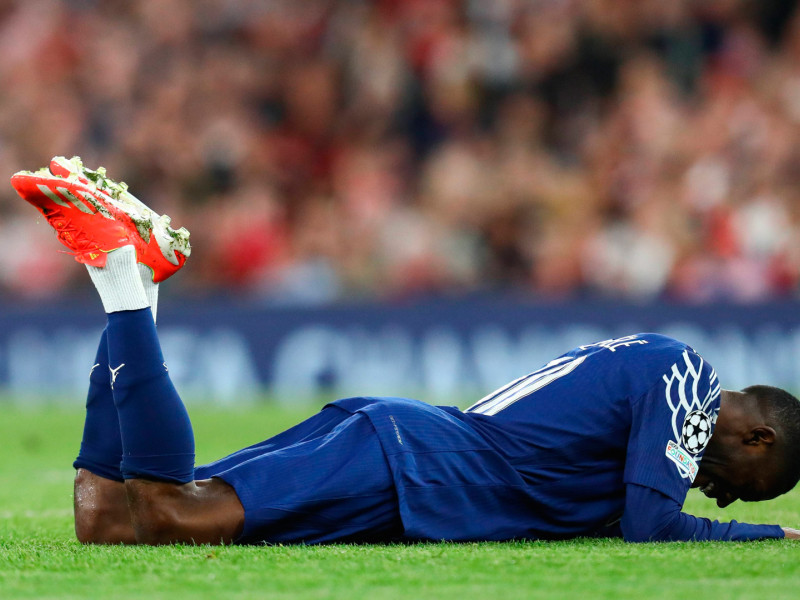 Ousmane Dembélé, durante el partido de Champions entre el Arsenal y el PSG