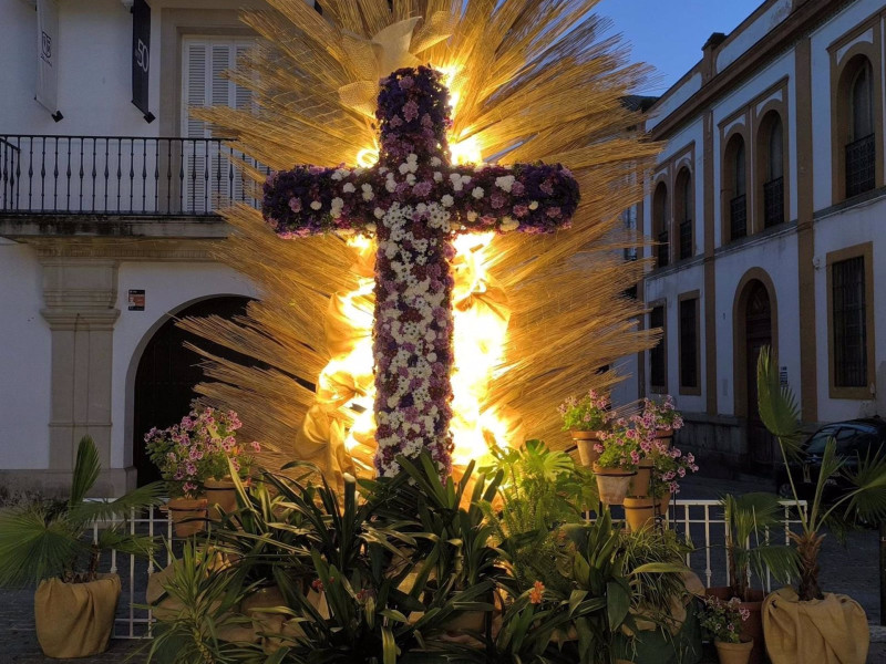 Cruz de Mayo de la Hermandad del Via Crucis, con la colaboración con la Escuela de Arte y Superior de Diseño 'Mateo Inurria'