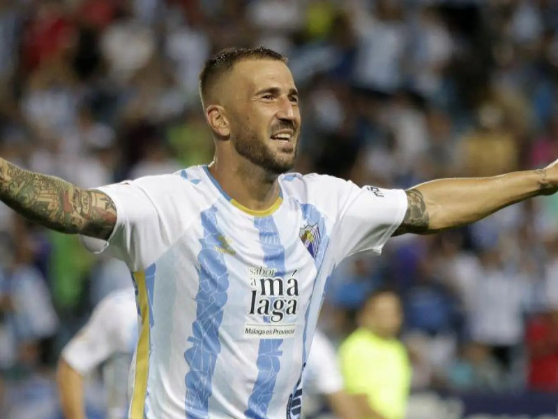 Dioni celebra uno de los siete goles que lleva esta temporada