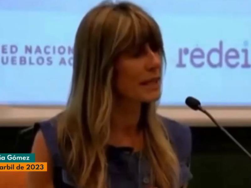 Begoña Gómez en un acto patrocinado por Redaia