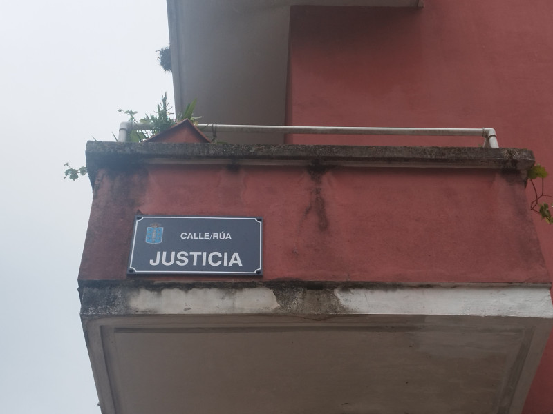 Placa de la Calle Justicia de A Coruña