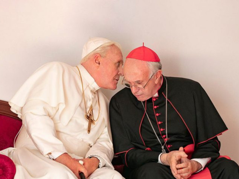 Fotograma de la película 'Los dos Papas' (2019) protagonizada por Anthony Hopkins y Jonathan Pryce