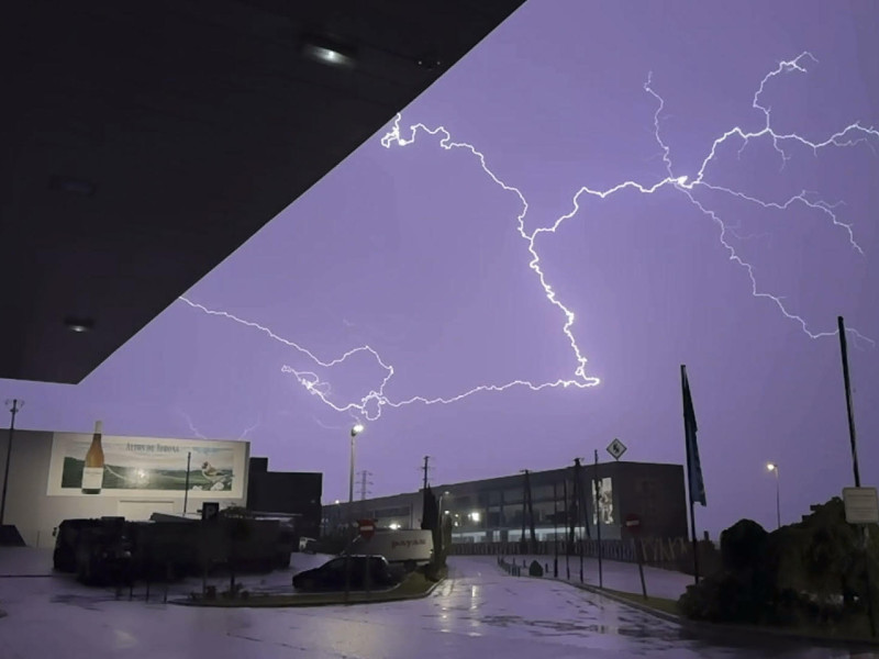 Tormenta eléctrica esta madrugada en el sur de Galicia.