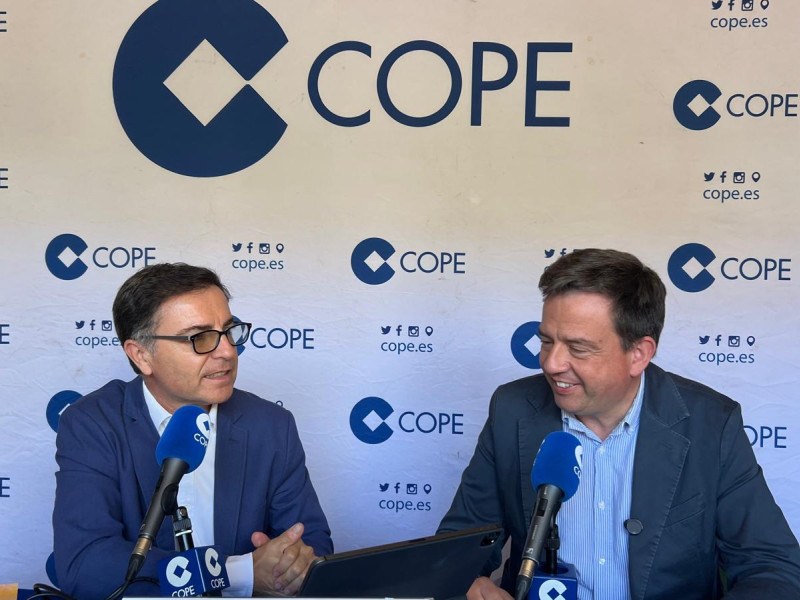 Aurelio Fernández (dcha) y Fran Durán en el set de COPE