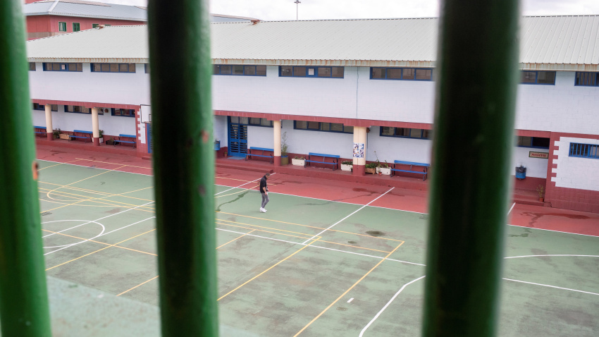 Cárcel de Teixeiro (Curtis)- patio del módulo Nelson Mandela