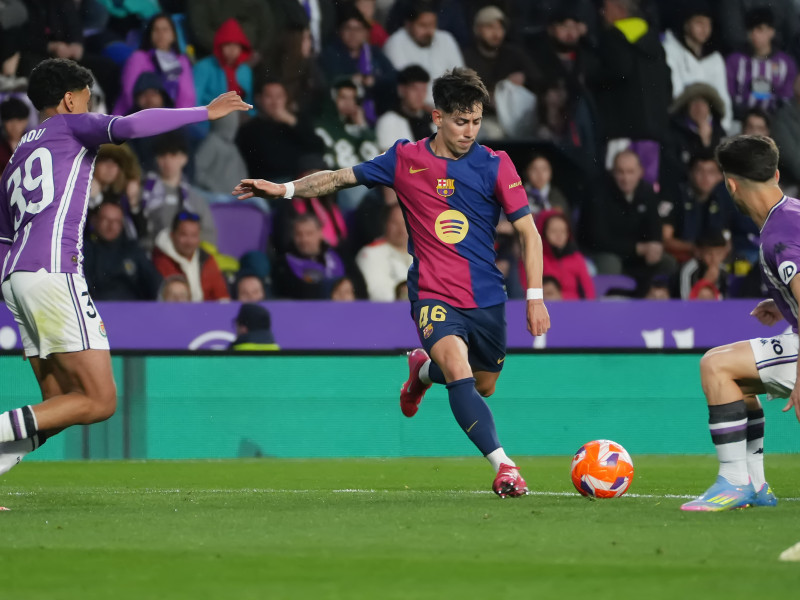 Dani Rodríguez, durante el Valladolid-Barcelona