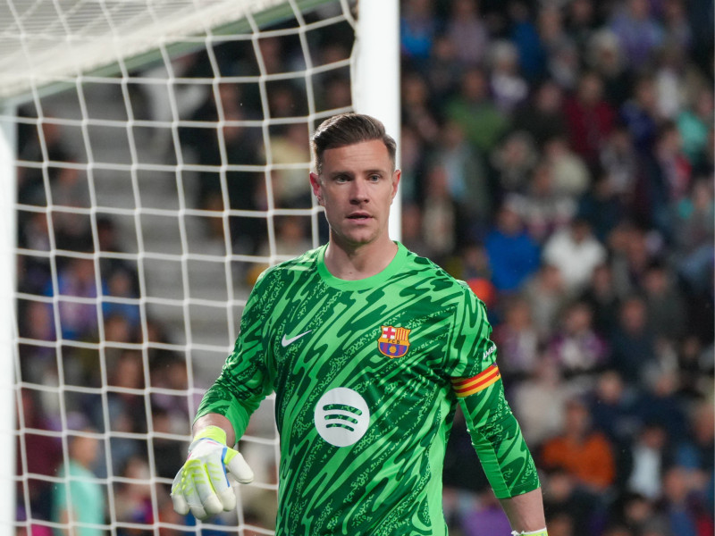 Ter Stegen, durante el Valladolid - Barcelona.