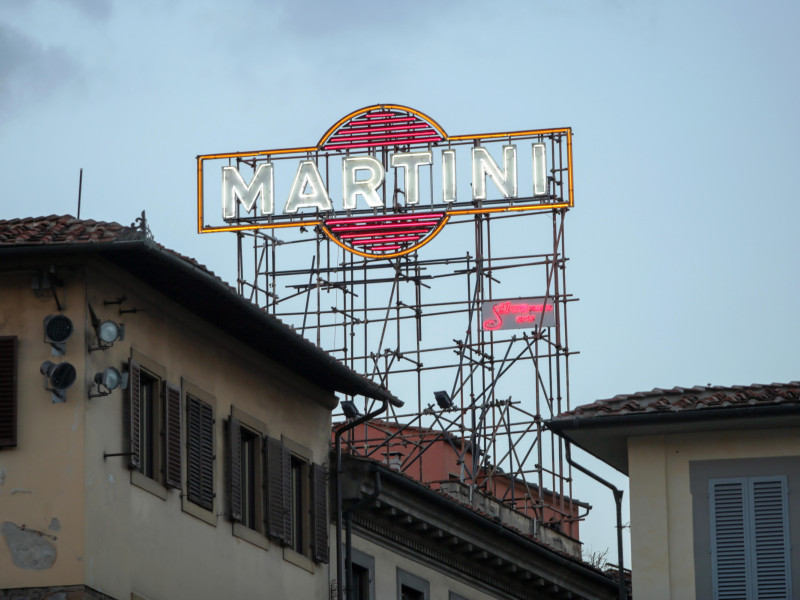 Cartel Martini, imagen de archivo