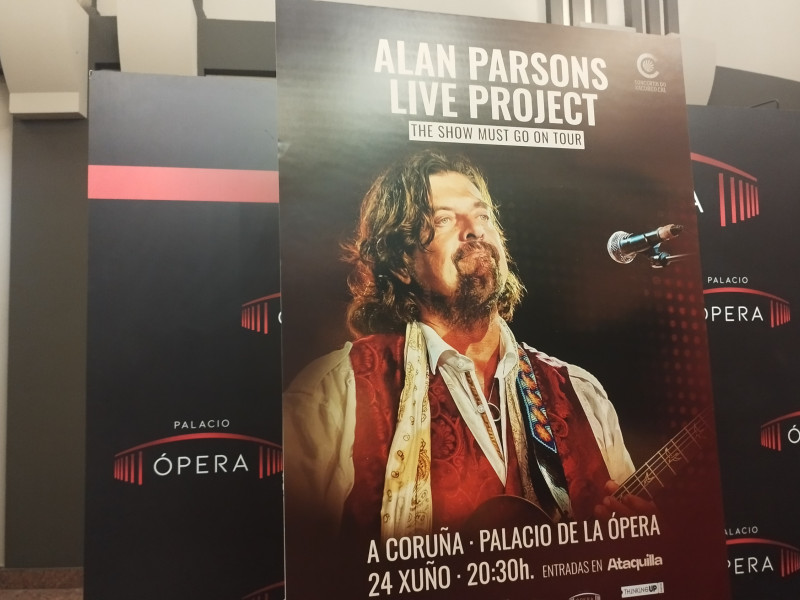 Cartel del concierto de Alan Parsons Live Project en A Coruña