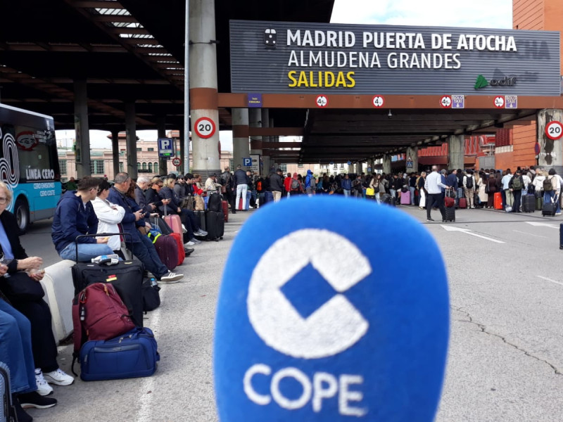 COPE testigo del caos en la estación madrileña de Atocha