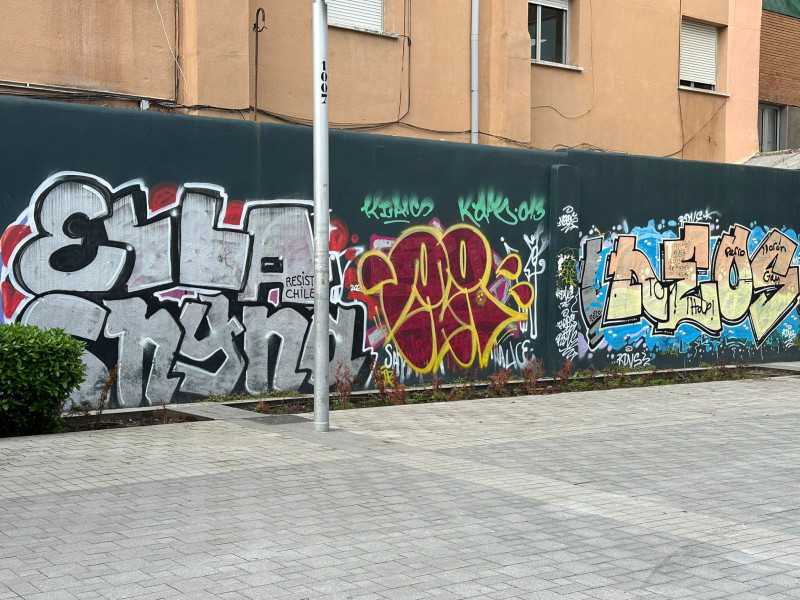 La pared antes de empezar los trabajos
