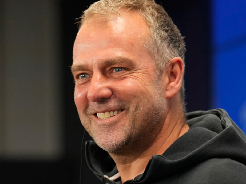 Hansi Flick, entrenador del Barcelona, en rueda de prensa