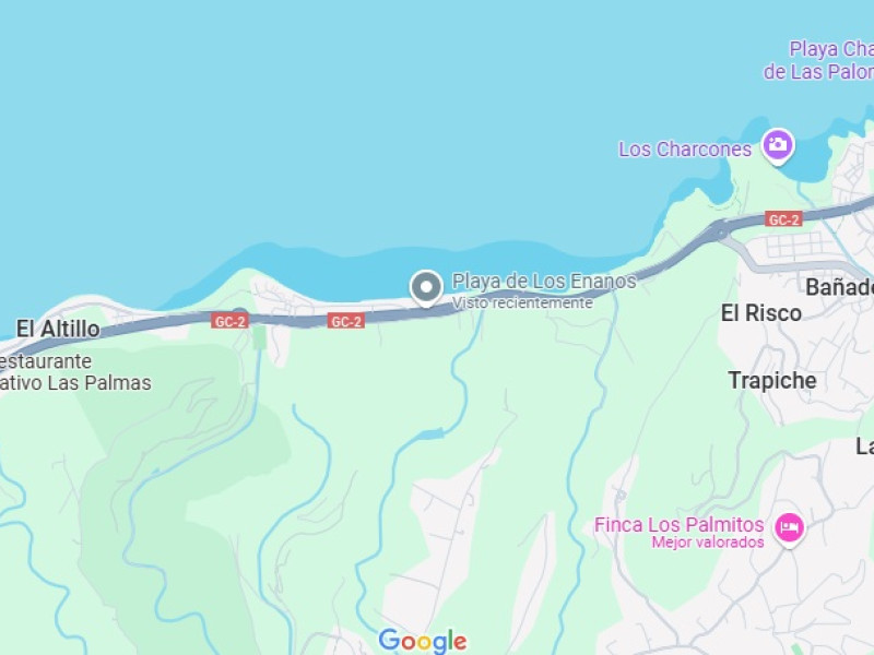 La ubicación de la playa donde fue encontrado el cadáver de la mujer