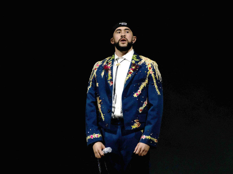 Fotografía de archivo del cantante Bad Bunny durante su concierto de cierre de la gira Most Wanted Tour