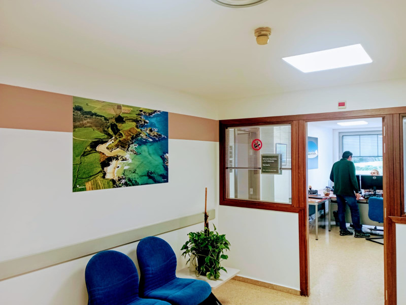 Una fotografía de Vilaboy en una estancia del Hospital San Agustín