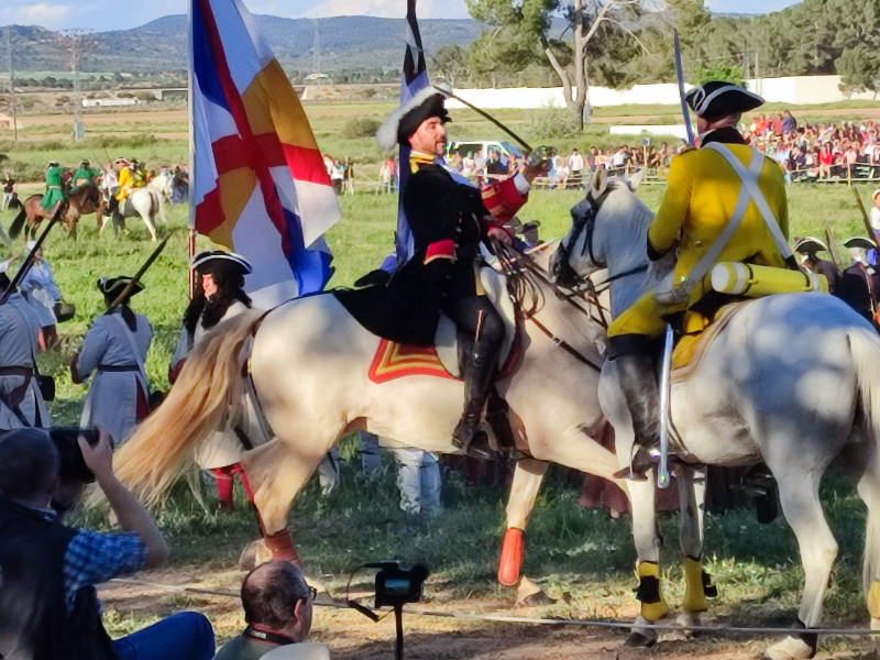Momento de la recreación de la Batalla de Almansa
