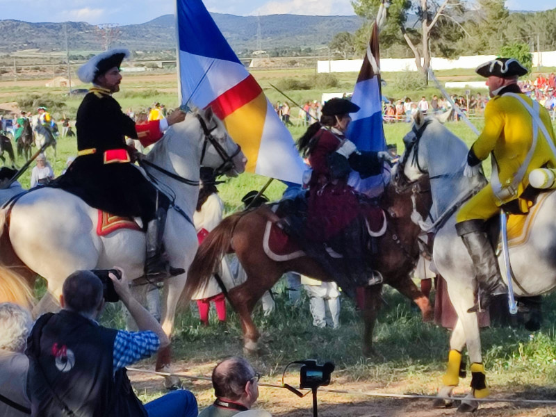 Momento de la recreación de la Batalla de Almansa